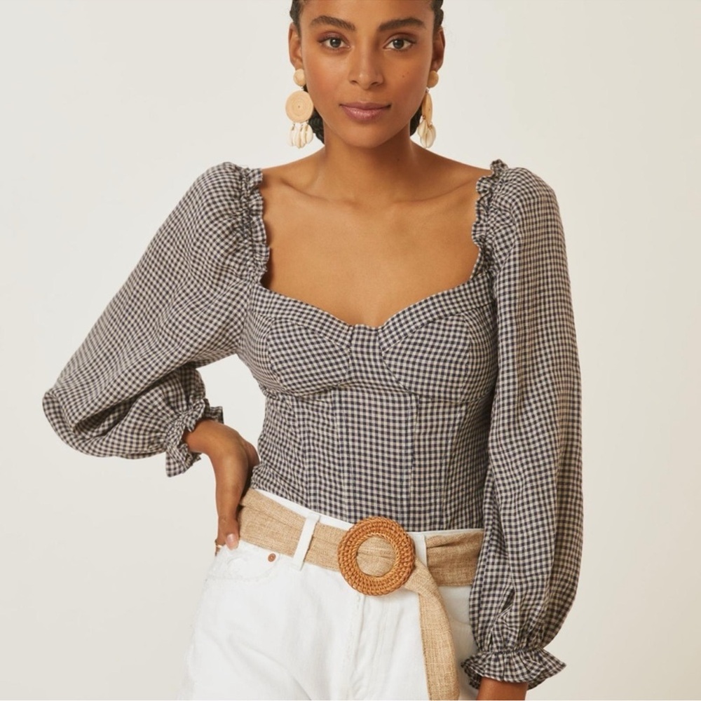 ASTR The Label Gingham Corset Top